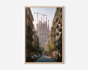 Sagrada Família Barcelona Wall Art Print | Spain Street Photography | Gaudí Architecture cityscape Poster