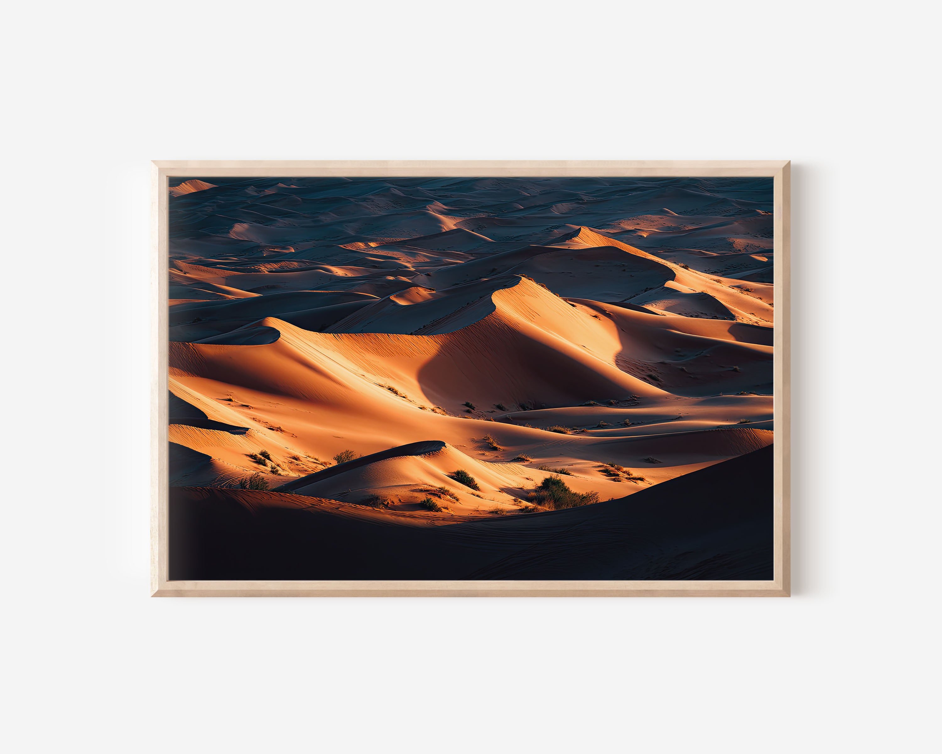 Sahara Desert Sand Dunes Wall Art Print | Morocco Golden Desert Landscape Photography