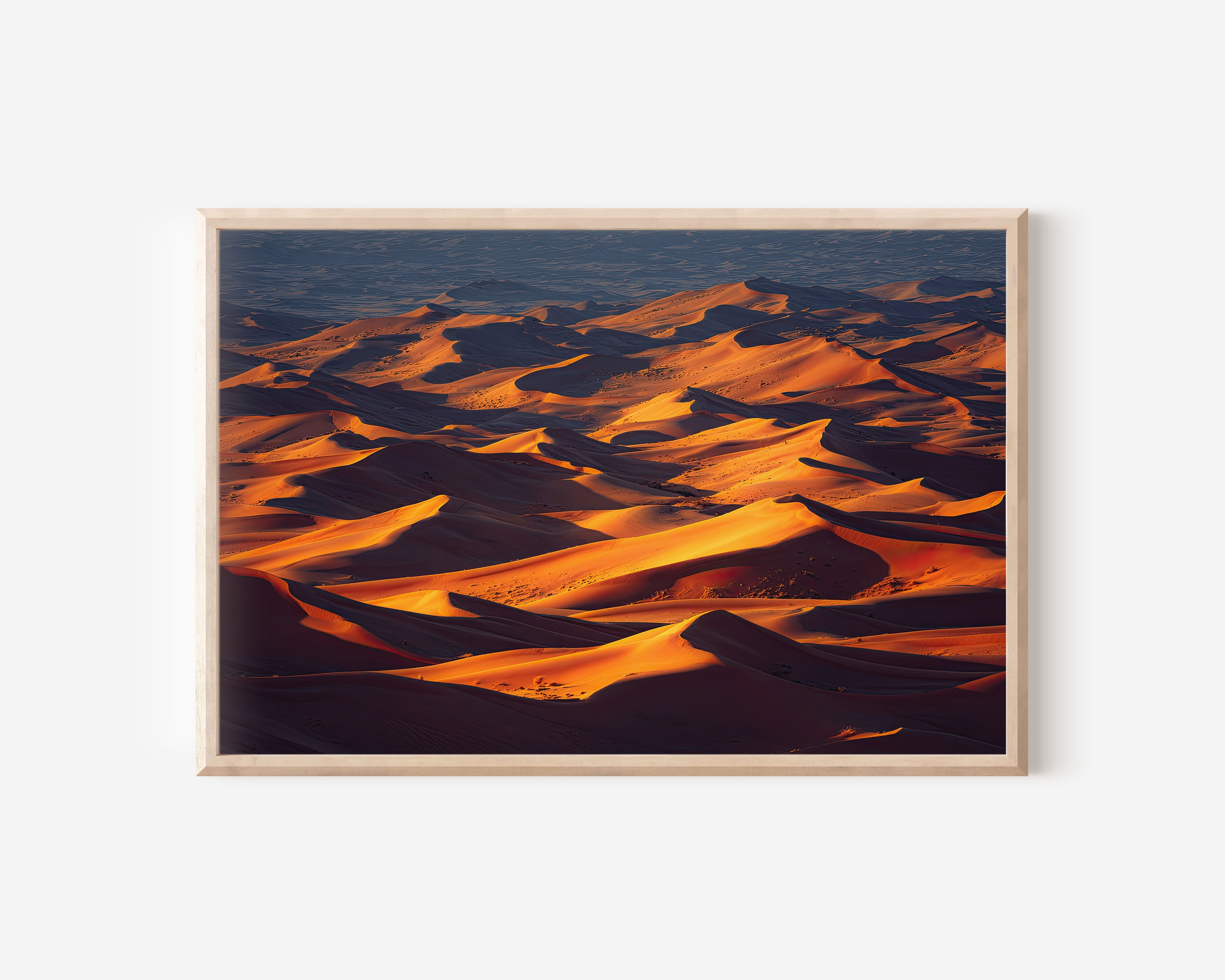Sahara Desert Sand Waves Wall Art Print | Morocco Golden Sand Dunes Landscape Photography