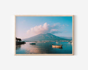 Sakurajima Volcano Kagoshima Japan Wall Art Print, Coastal Mountain Landscape