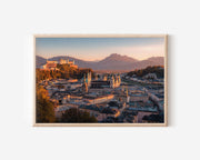 Salzburg Old Town Sunset Print – Austria Wall Art