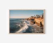 San Diego Coastal Cliffs Sunset Wall Art Print