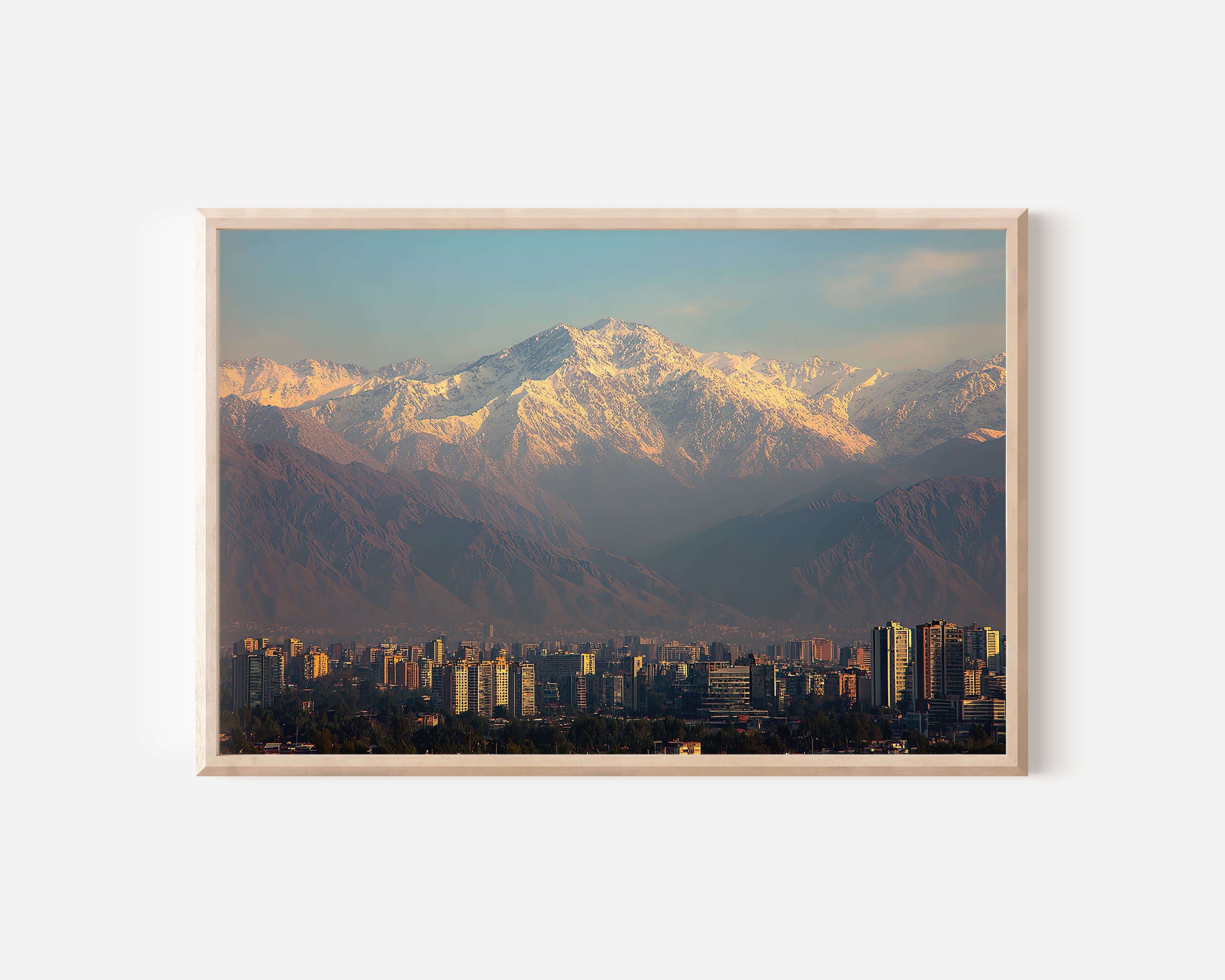 Santiago Chile Skyline Wall Art Print | Andes Mountains Cityscape Landscape Photography