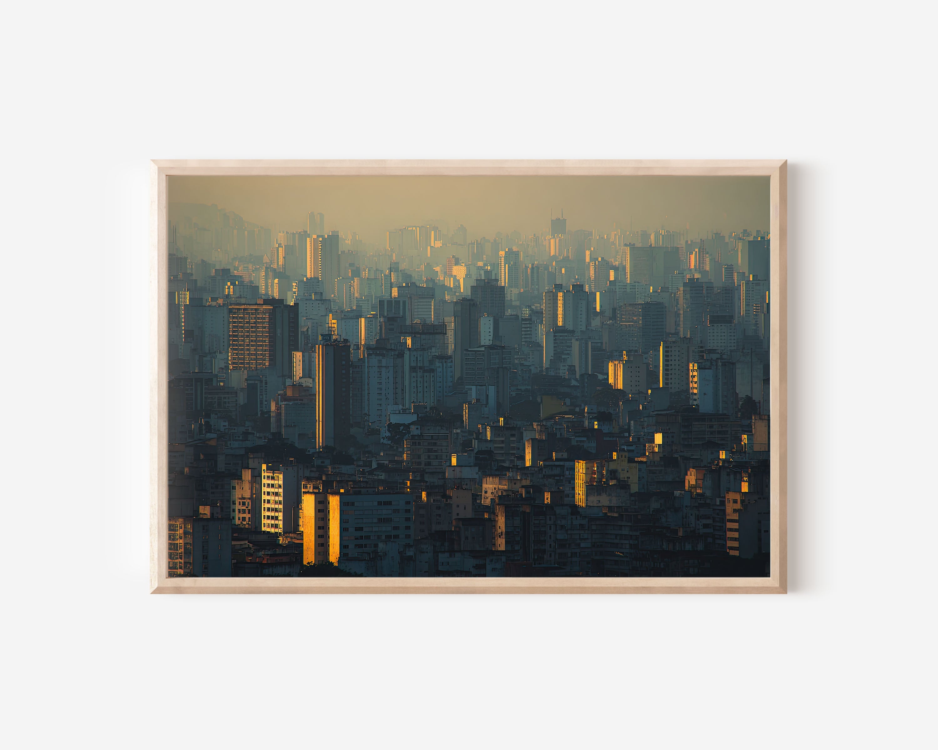 São Paulo Skyline Wall Art Print | Brazil Urban Cityscape Golden Hour Photography