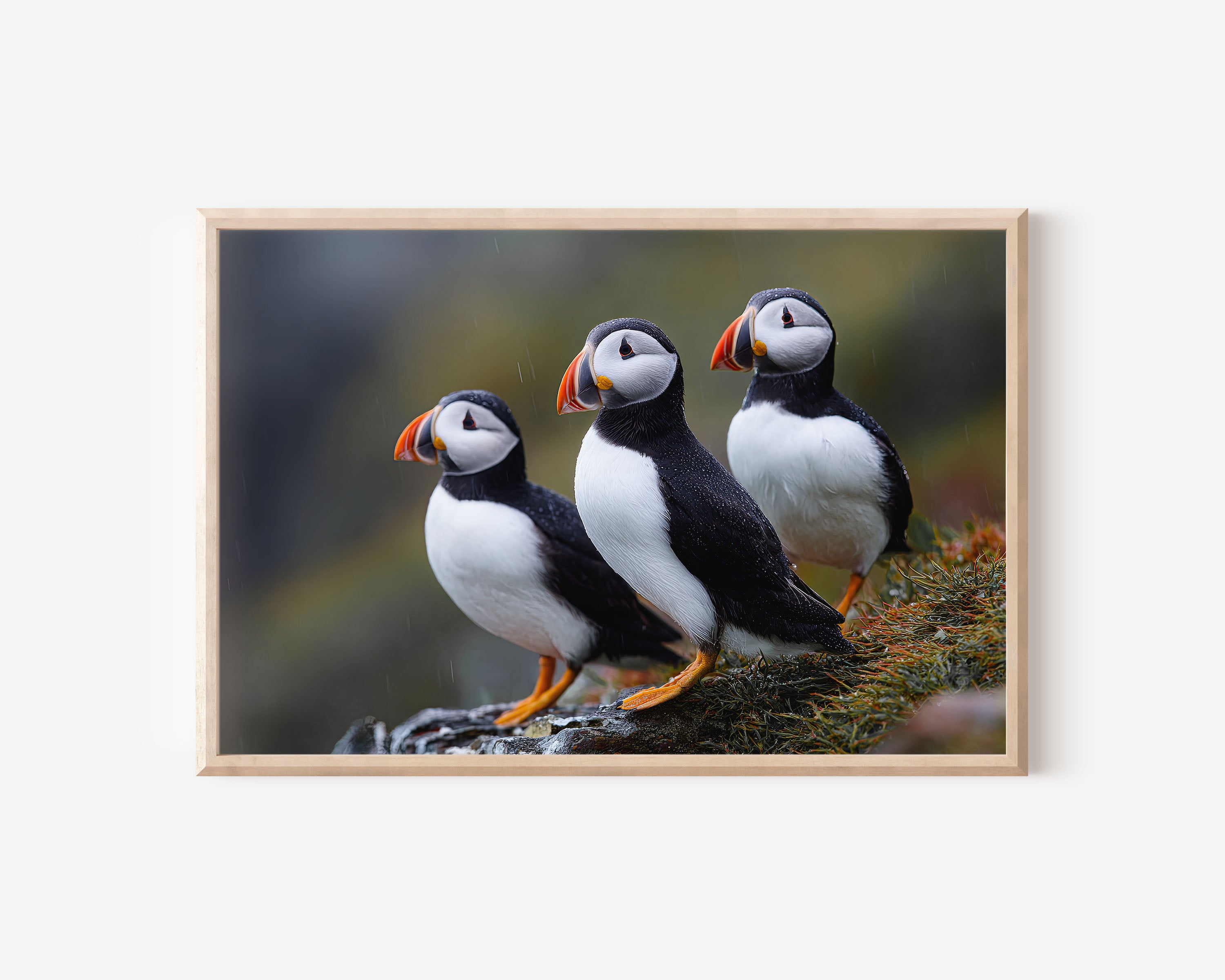 Scotland Puffins Wall Art – Coastal Wildlife Photography Print