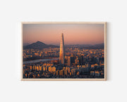 Seoul Skyline Lotte World Tower Wall Art Print | South Korea Modern Cityscape Photography