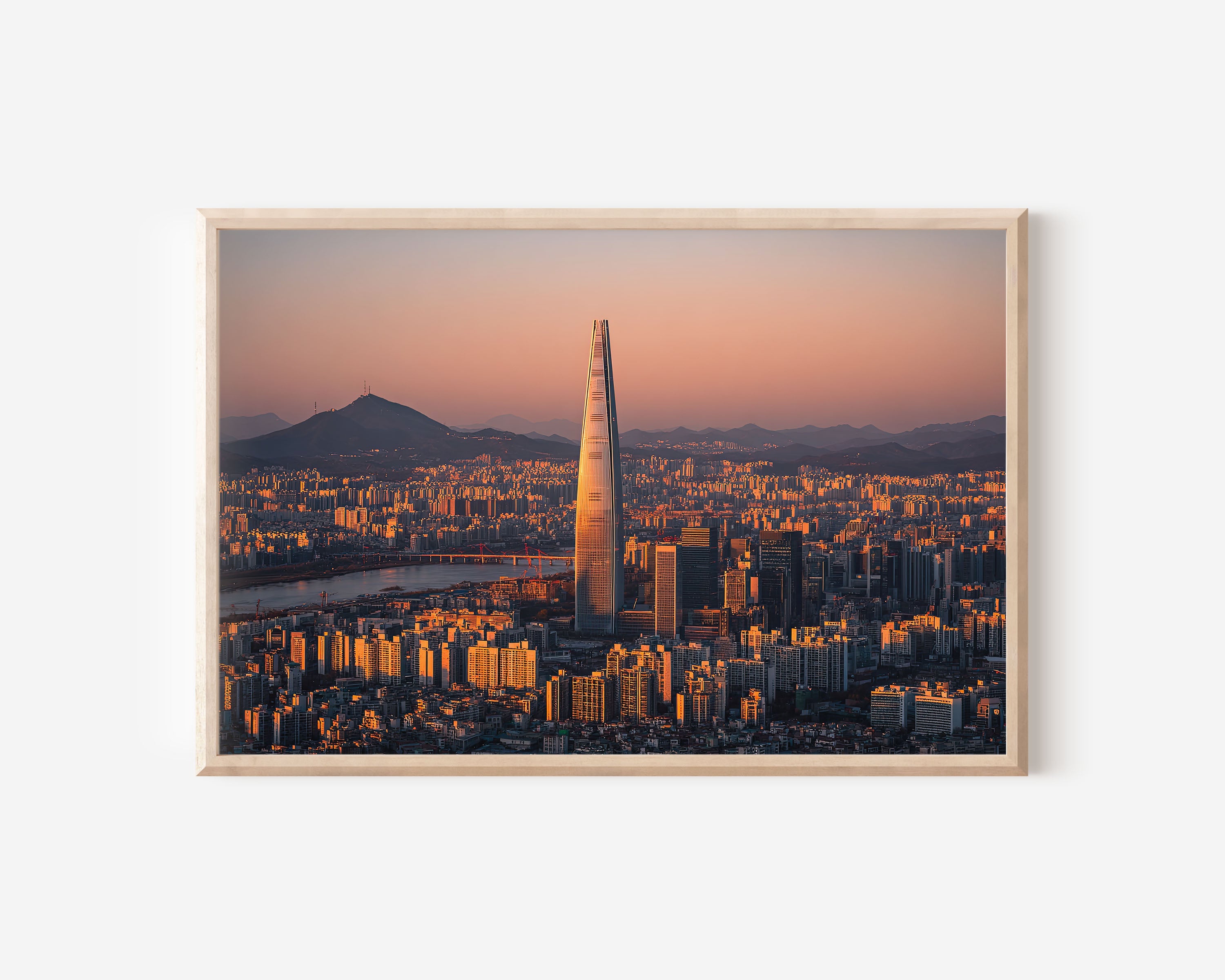 Seoul Skyline Lotte World Tower Wall Art Print | South Korea Modern Cityscape Photography