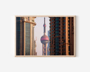 Shanghai Oriental Pearl Tower Wall Art Print | China Futuristic Skyline Cityscape Photography