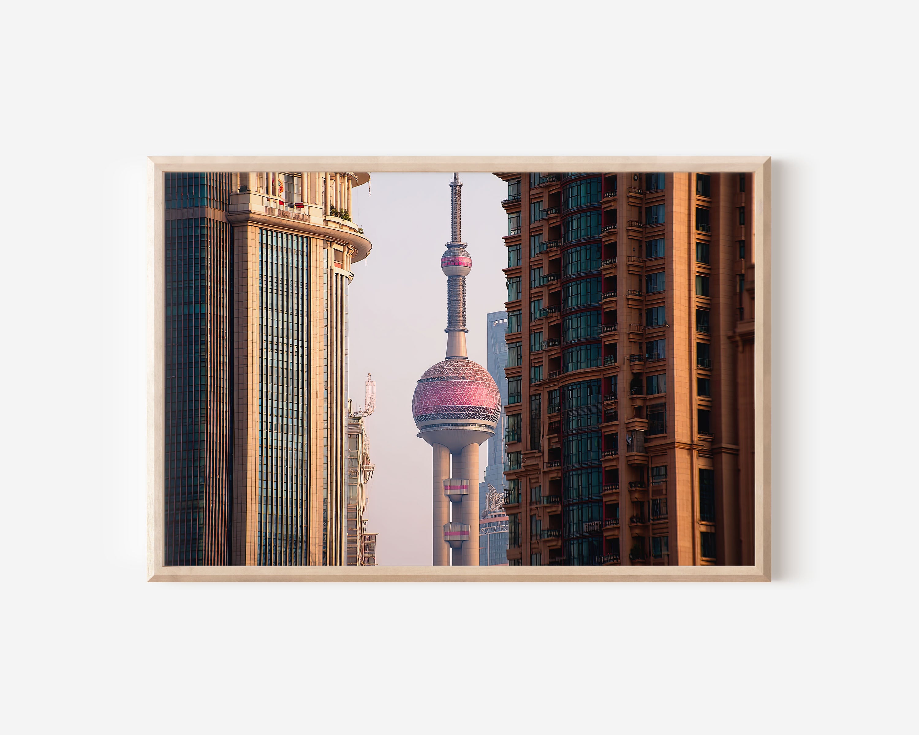 Shanghai Oriental Pearl Tower Wall Art Print | China Futuristic Skyline Cityscape Photography