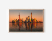 Shanghai Skyline Print – Pudong Lujiazui Wall Art