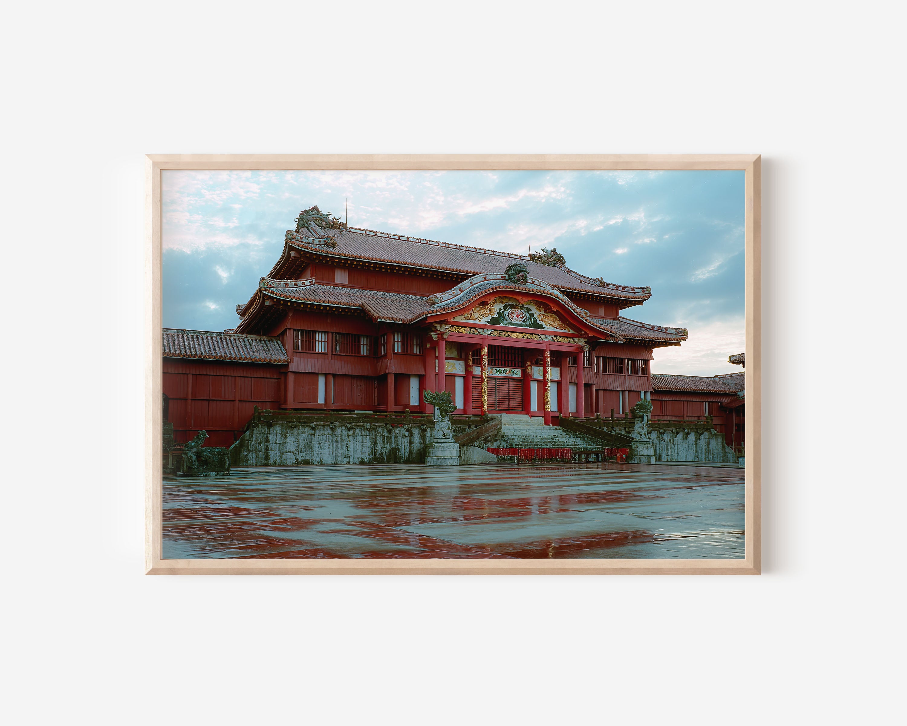 Shuri Castle Okinawa Wall Art Print, Historic Ryukyu Palace Japan