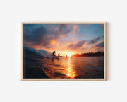 Siargao Surfers Sunset Print – Philippines Wave Wall Art