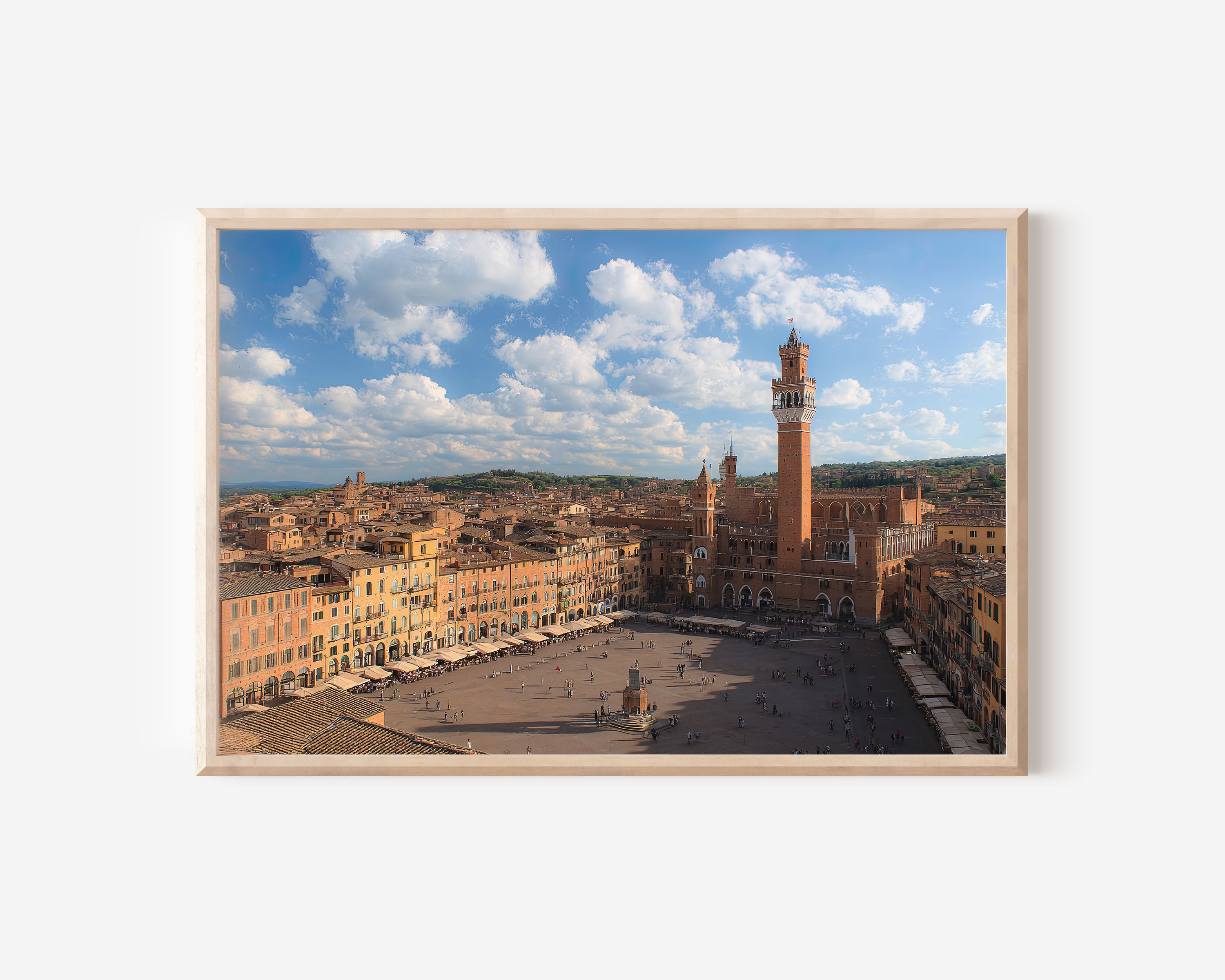 Siena Skyline Panorama Print – Tuscany Medieval Wall Art