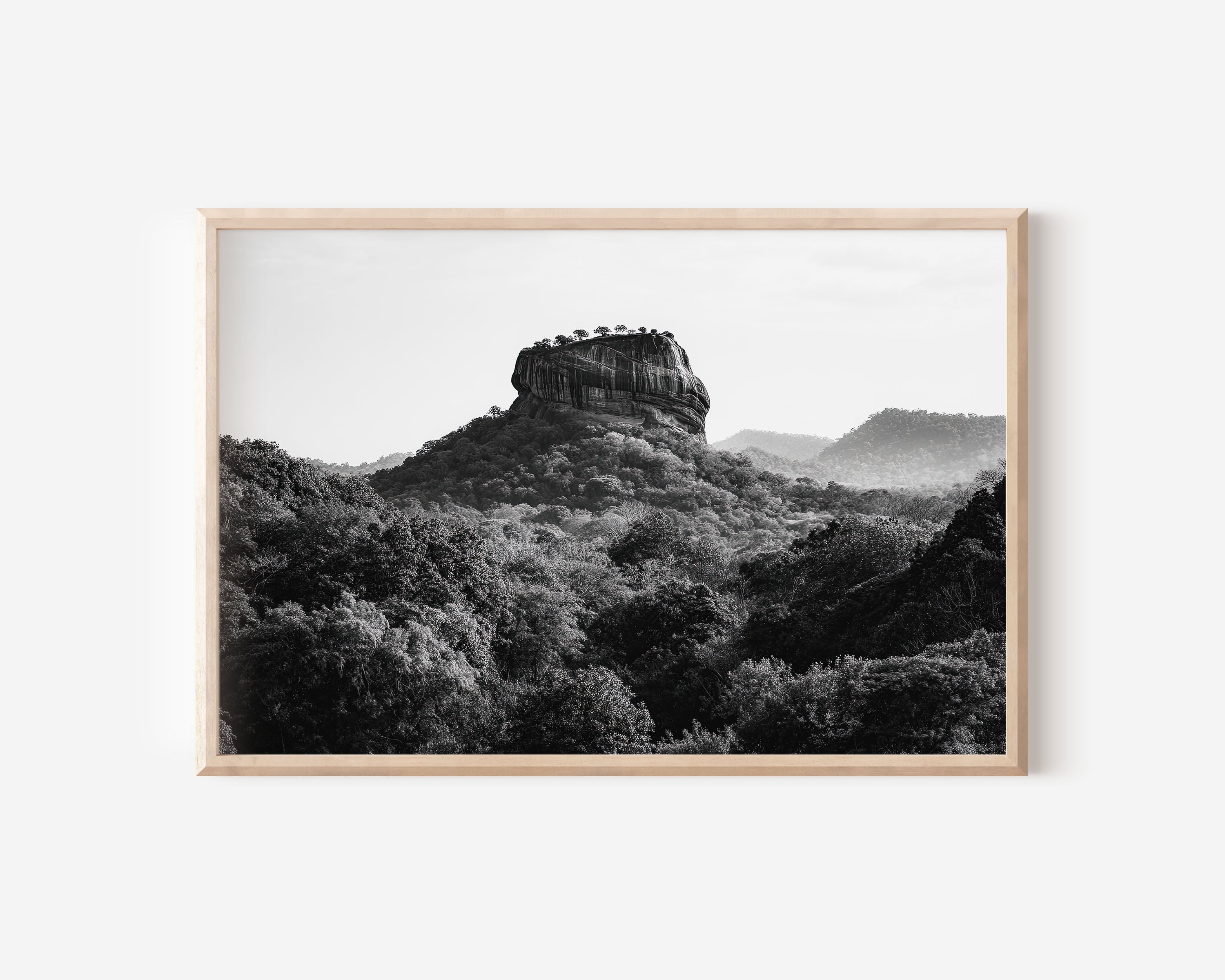 Sigiriya Lion Rock Black & White Wall Art