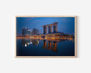 Singapore Marina Bay Sands Wall Art Print | Luxury Skyline Night Cityscape Photography