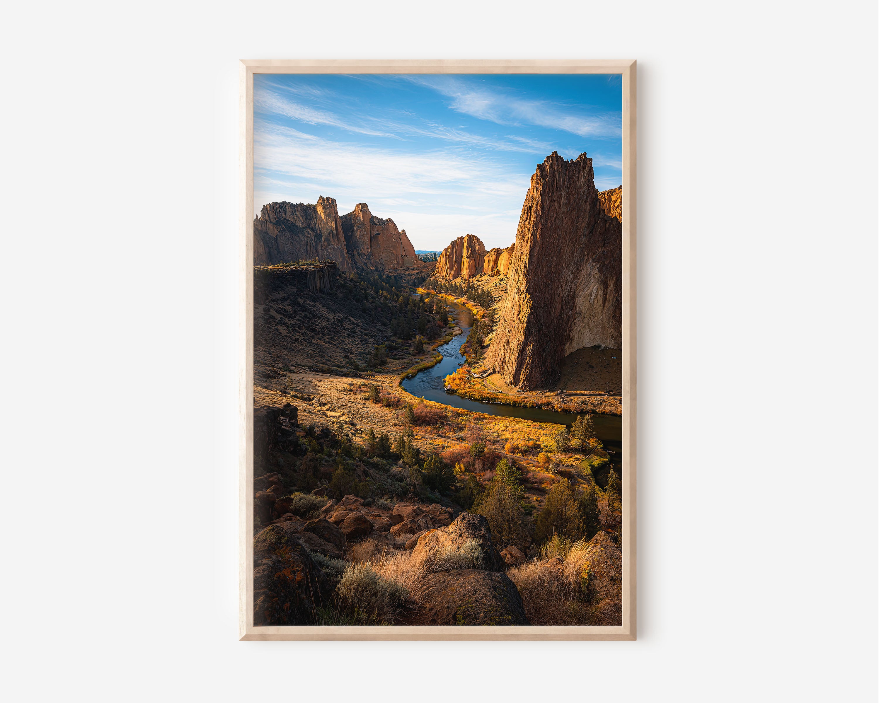 Smith Rock State Park Print | Crooked River Canyon Oregon Wall Art | Pacific Northwest Landscape | USA Photography Poster