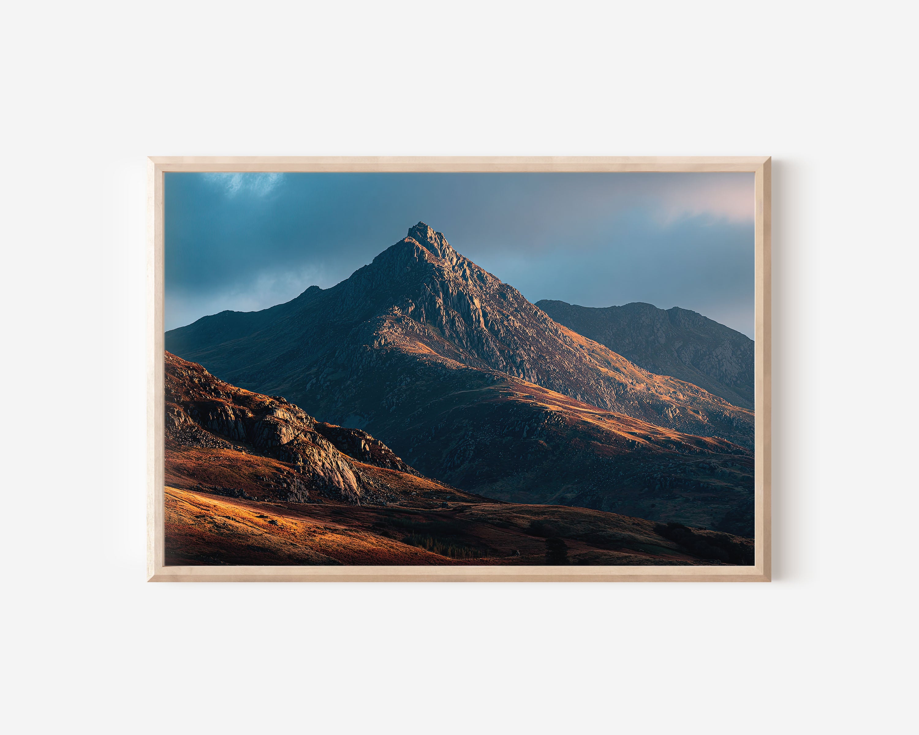 Snowdonia Mountain Wall Art Print – Wales Dramatic Peak Landscape