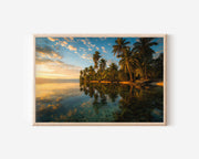 Solomon Islands Tropical Lagoon Wall Art Print | Palm Tree Island Paradise Photography