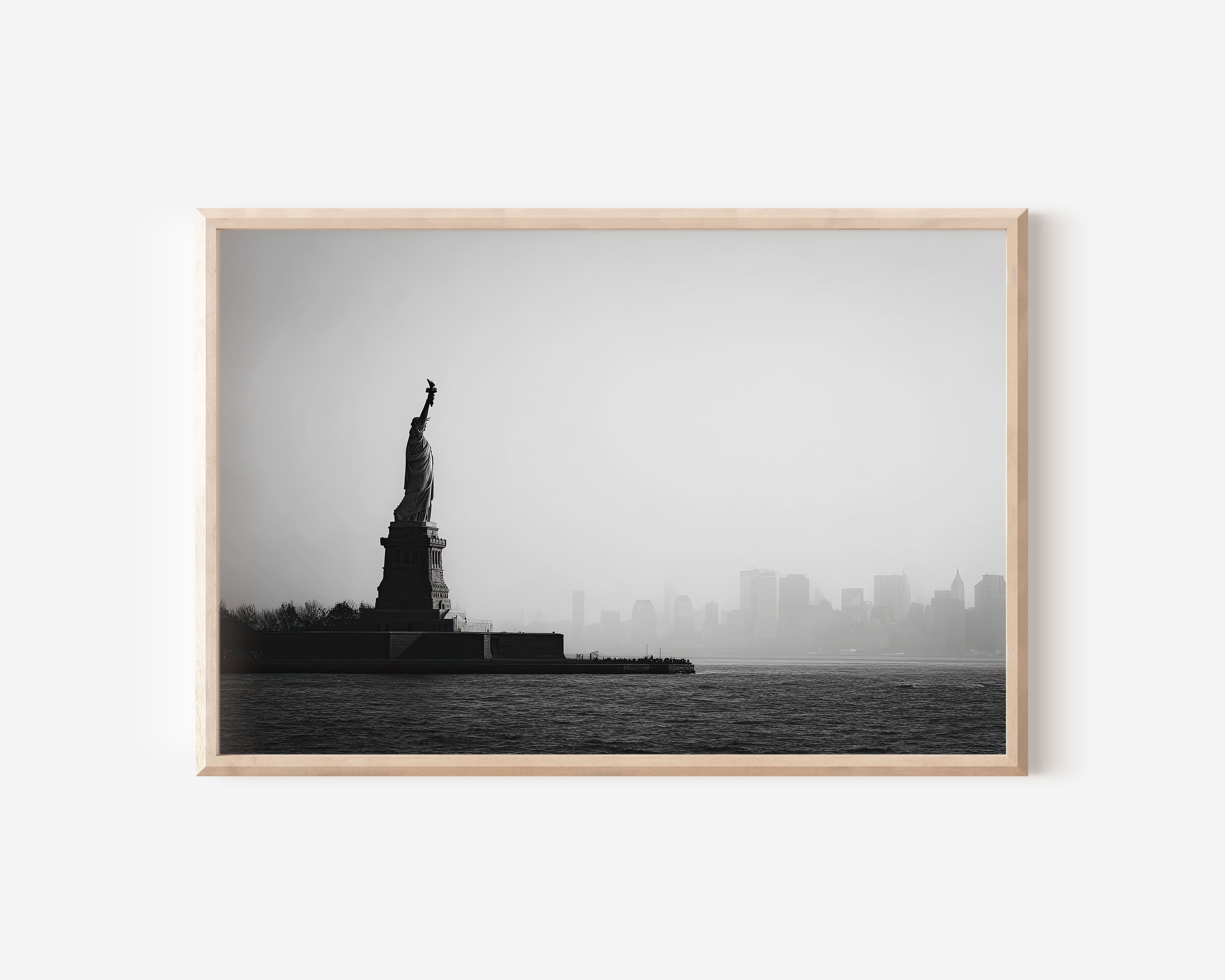 Statue of Liberty Black & White Wall Art