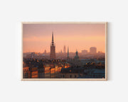 Stockholm Sweden Skyline Wall Art Print – Historic Old Town Sunset
