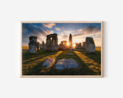 Stonehenge Golden Hour Print – England Ancient Wall Art