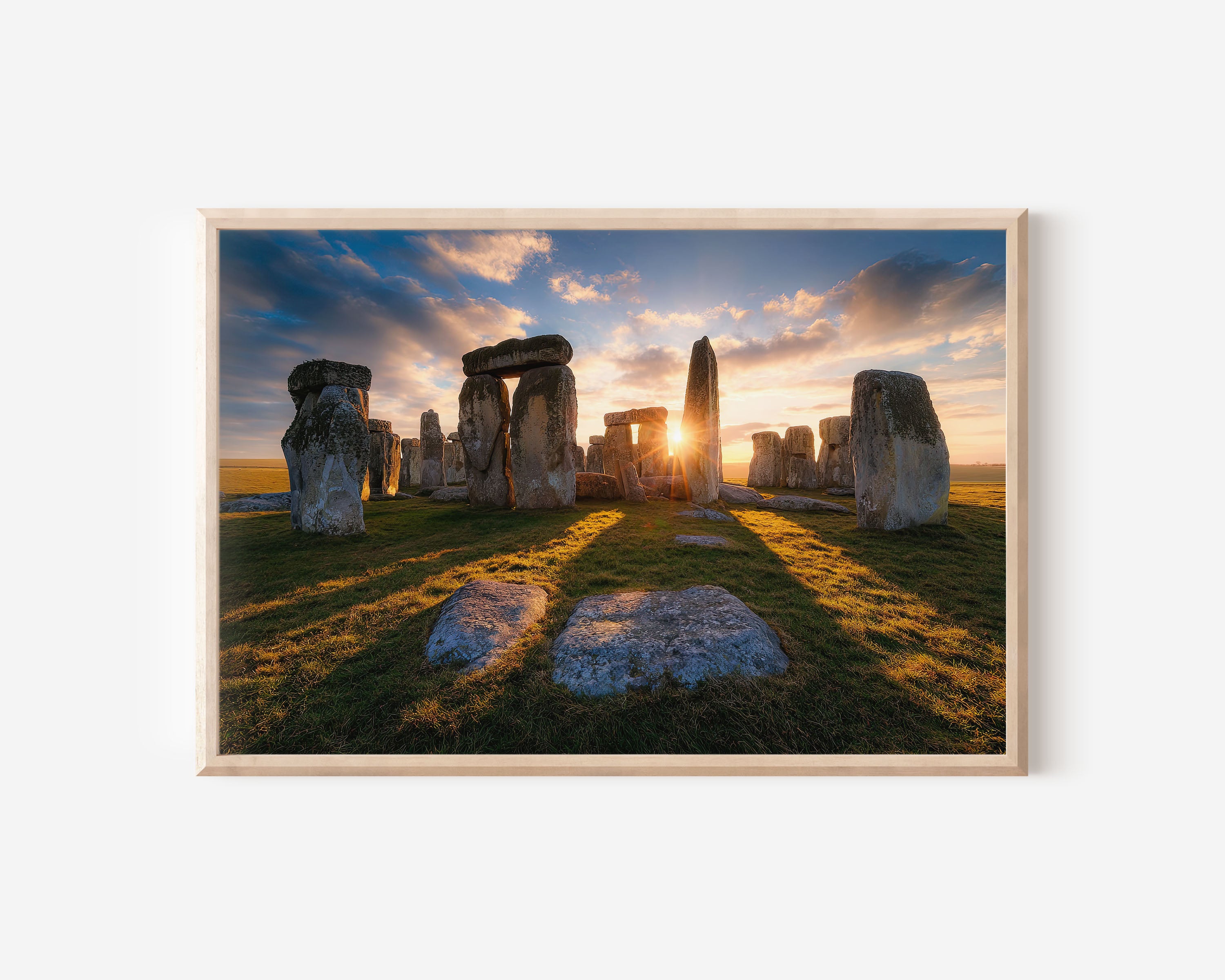 Stonehenge Golden Hour Print – England Ancient Wall Art