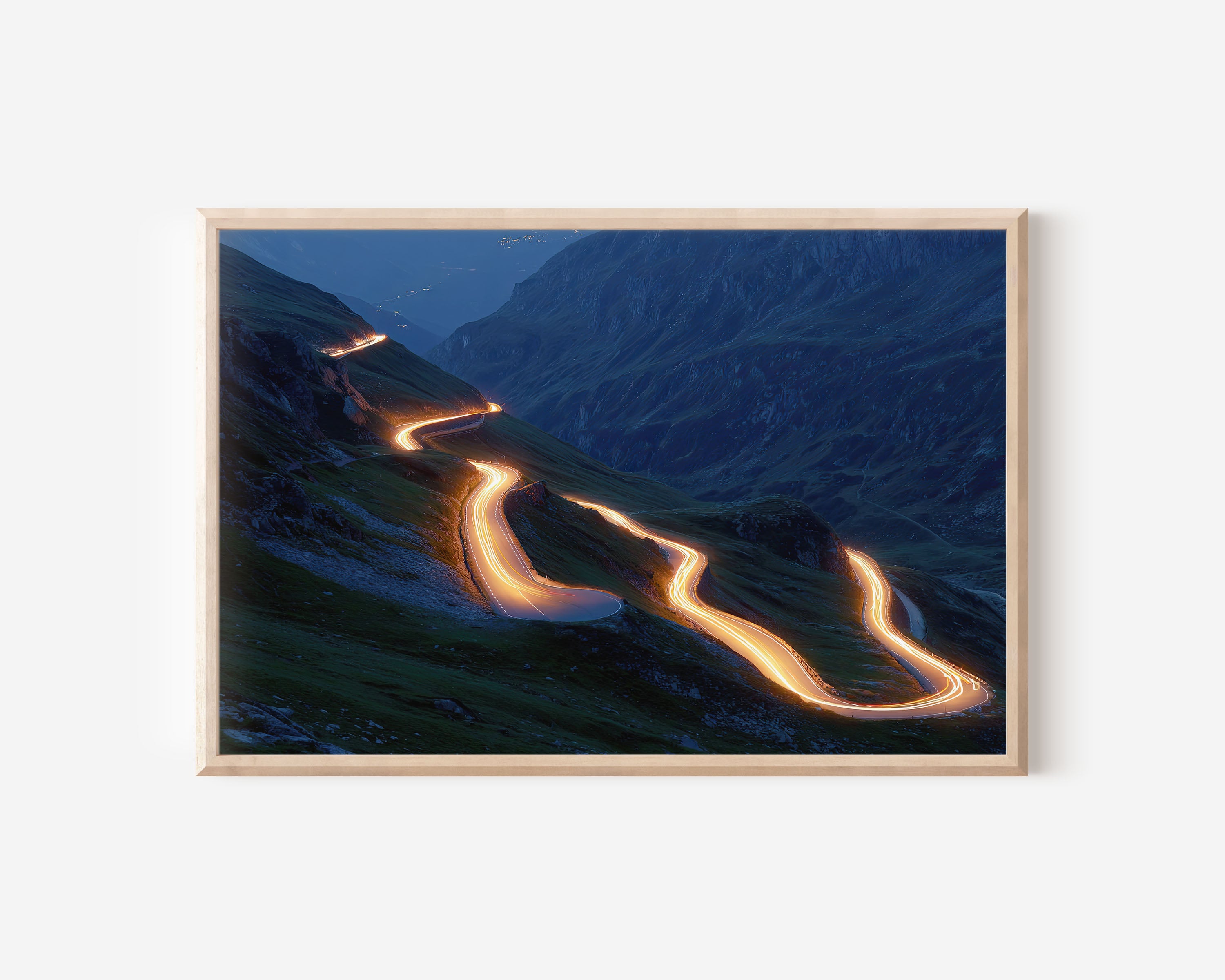 Swiss Alps Furka Pass Wall Art Print, Switzerland Mountain Road