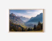 Swiss Alps Interlaken Mountain Landscape Wall Art Print