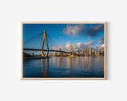 Sydney Anzac Bridge Wall Art Print, Australia Harbour Skyline
