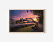 Sydney Harbour Bridge Sunset Wall Art Print | Australia Iconic Sydney Harbour Cityscape Photography