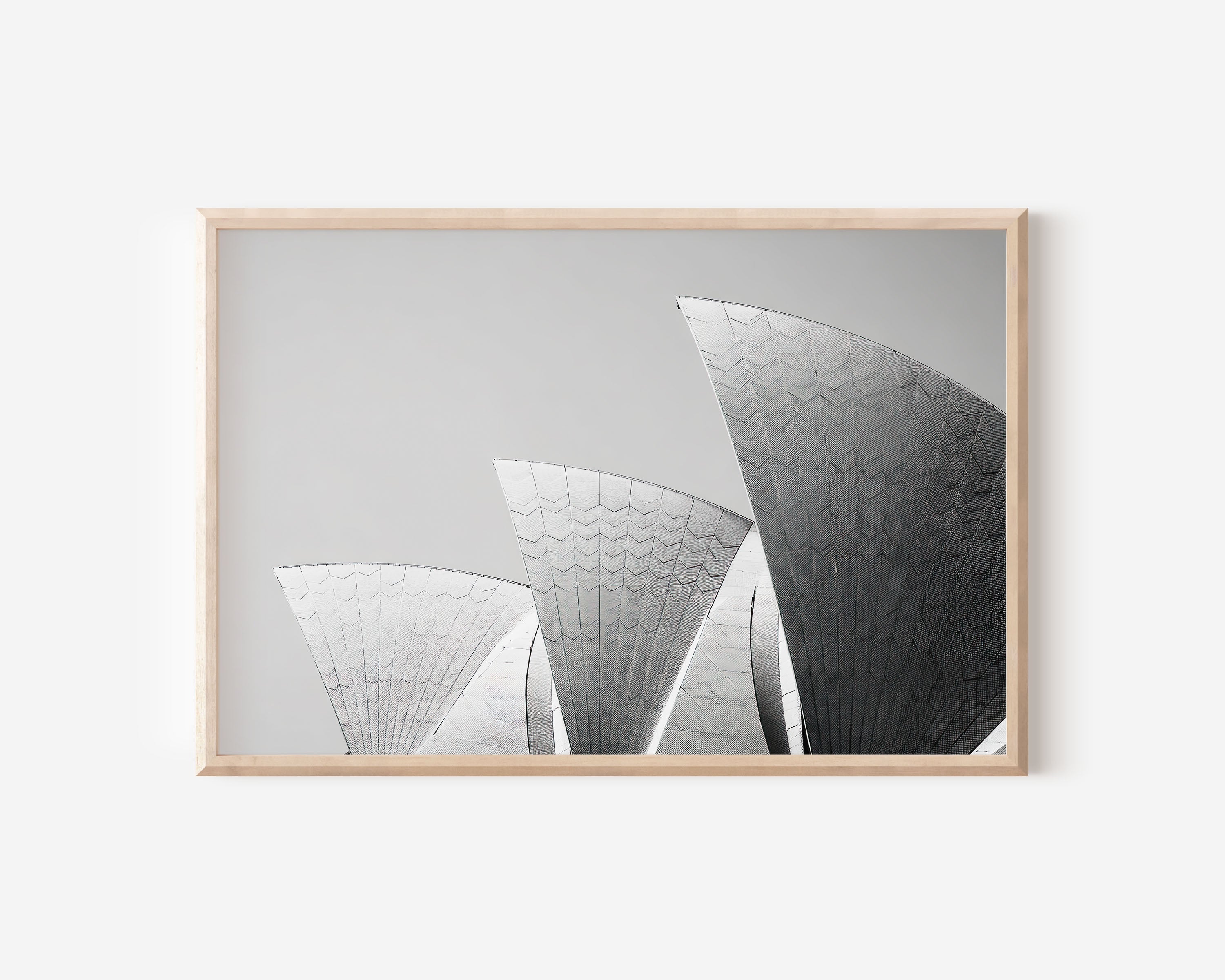 Sydney Opera House Black and White Wall Art Print – Modern Architecture Canvas