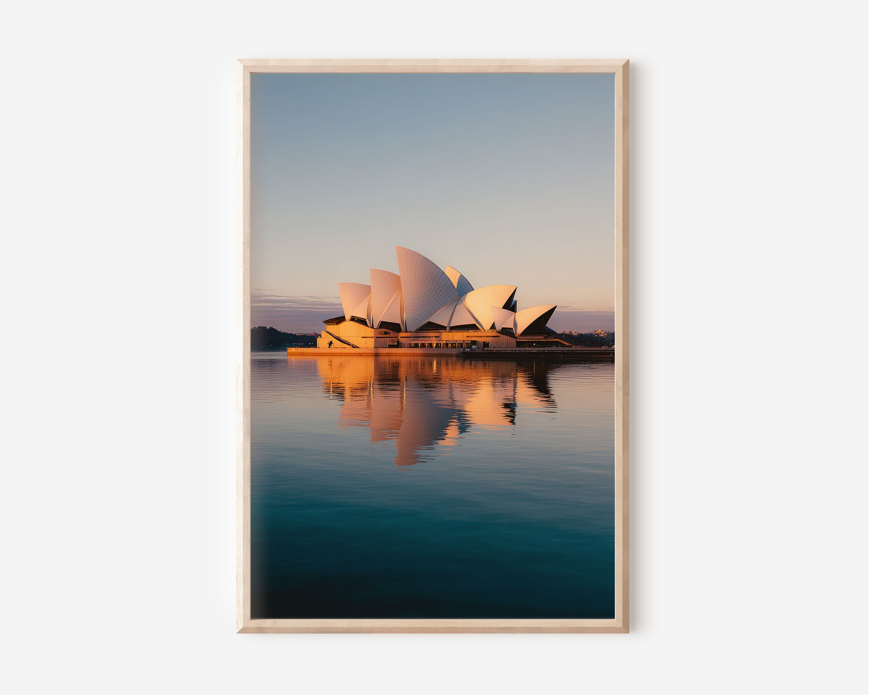Sydney Opera House Wall Art Print | Sydney Harbour Sunrise Reflection Photography | Australia Travel Poster | Iconic Australian Home Decor