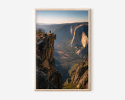 Taft Point Yosemite El Capitan Wall Art Print | California National Park Cliff Photography | Golden Hour Valley View Poster