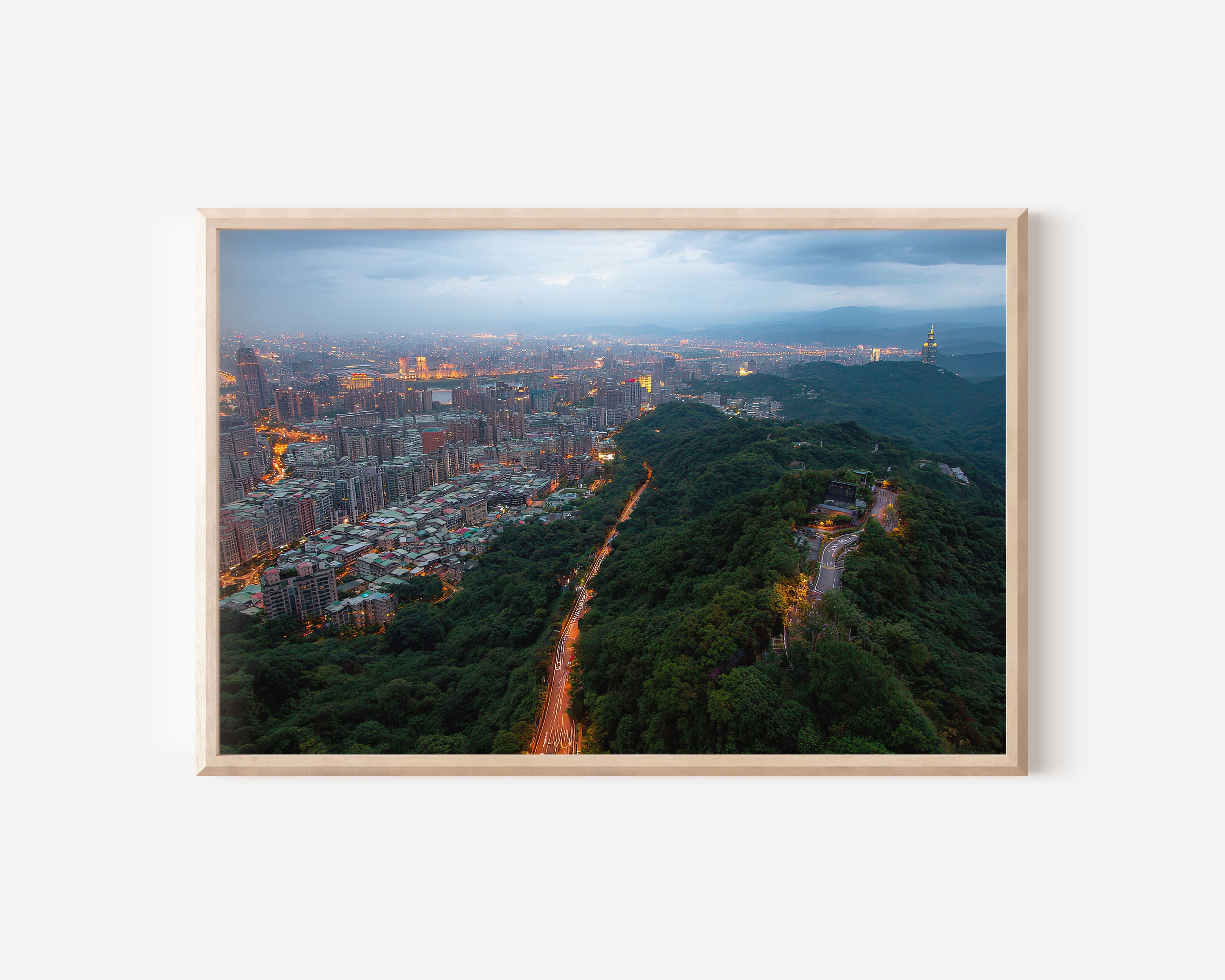 Taipei Skyline Wall Art Print, Elephant Mountain City View