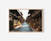 Takayama Old Town Street Wall Art Print, Japan Historic Village