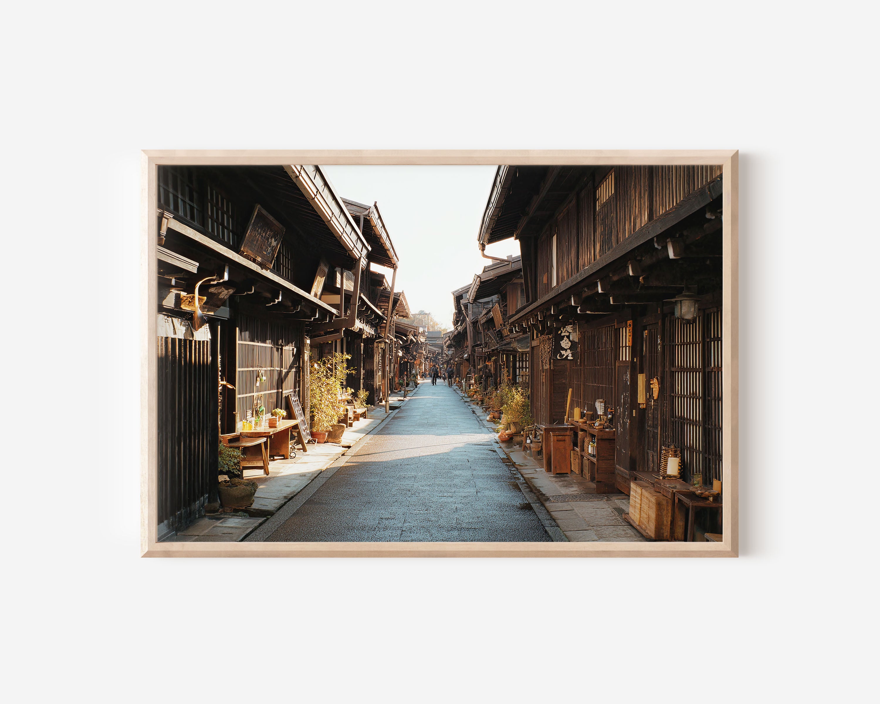 Takayama Old Town Street Wall Art Print, Japan Historic Village