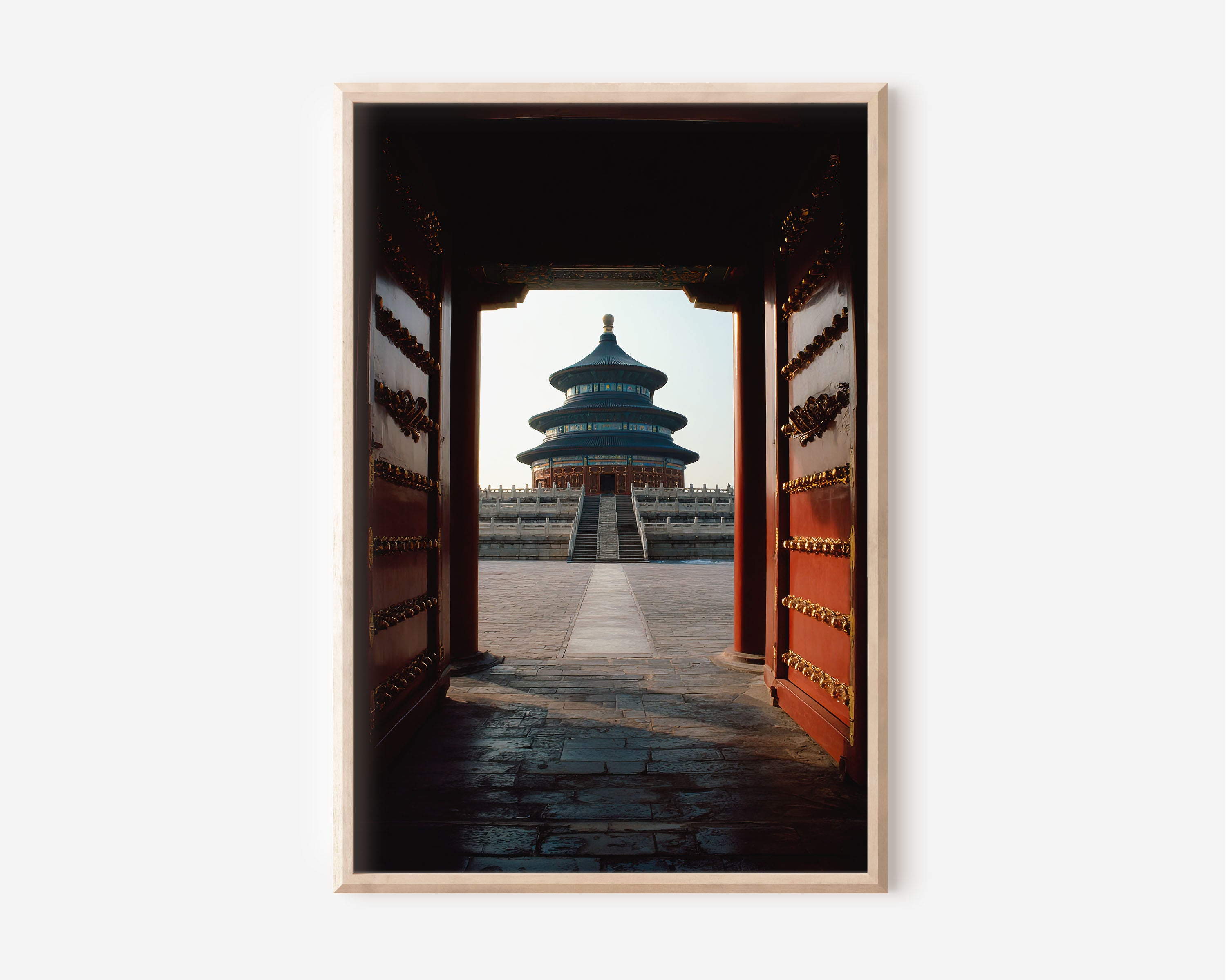 Temple of Heaven Wall Art Print | Beijing China Hall of Prayer Red Gate Photography | Chinese Architecture Travel Poster | Asian Home Decor