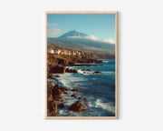 Tenerife Coastline Mount Teide Wall Art Print | Canary Islands Spain Volcanic Coast Photography | Spanish Islands Travel Poster | Mediterranean Home Decor