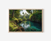 To Sua Ocean Trench Samoa Wall Art Print | Tropical Lagoon Jungle Landscape Photography