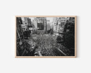 Tokyo Shibuya Crossing Wall Art Print – Black and White Japan Photography