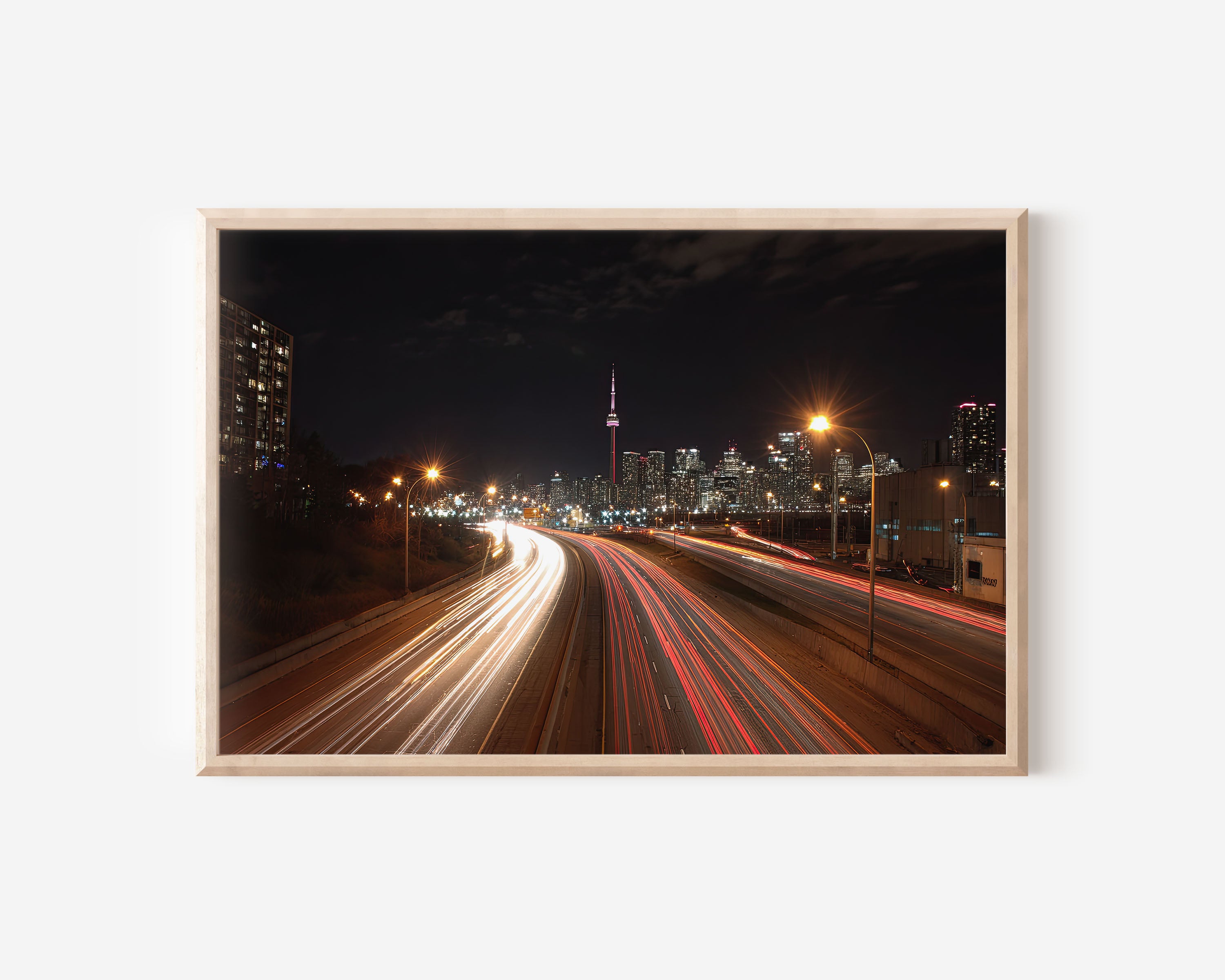 Toronto CN Tower Wall Art Print – Canada Skyline Night