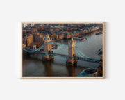 Tower Bridge London Wall Art Print | Thames River Aerial Cityscape Photography