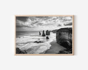 Twelve Apostles Australia Black & White Wall Art