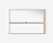 Lone Figure on Minimalist Bridge | Ultra-Minimal Black & White Fine Art Print