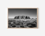 Uluru Australia Black & White Wall Art Print