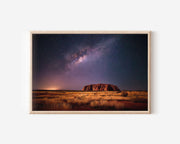 Uluru Ayers Rock Milky Way Wall Art – Australia Outback Night Sky