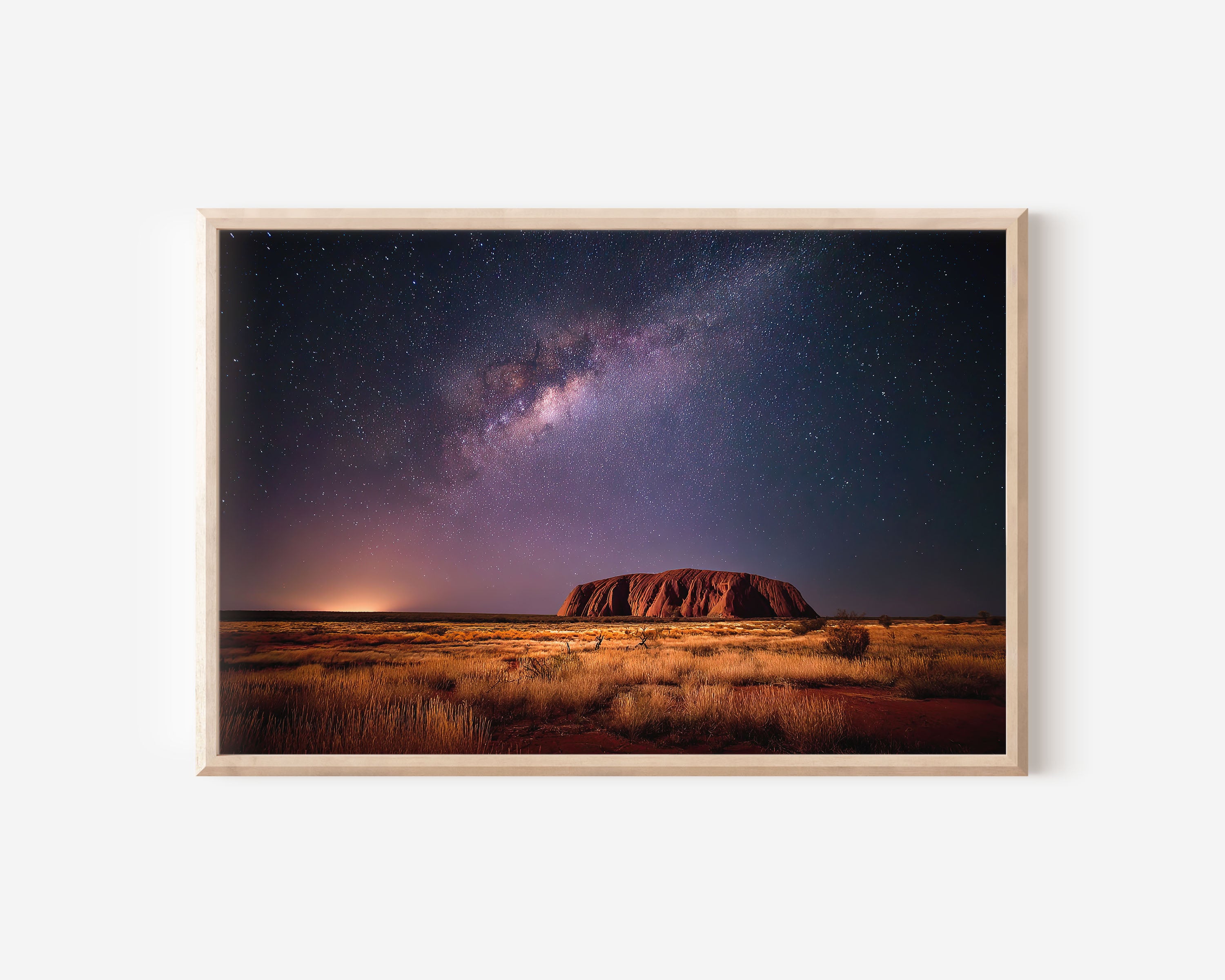 Uluru Ayers Rock Milky Way Wall Art – Australia Outback Night Sky
