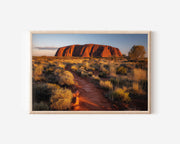 Uluru Ayers Rock Sunset Wall Art Print – Australian Outback Red Desert Landscape