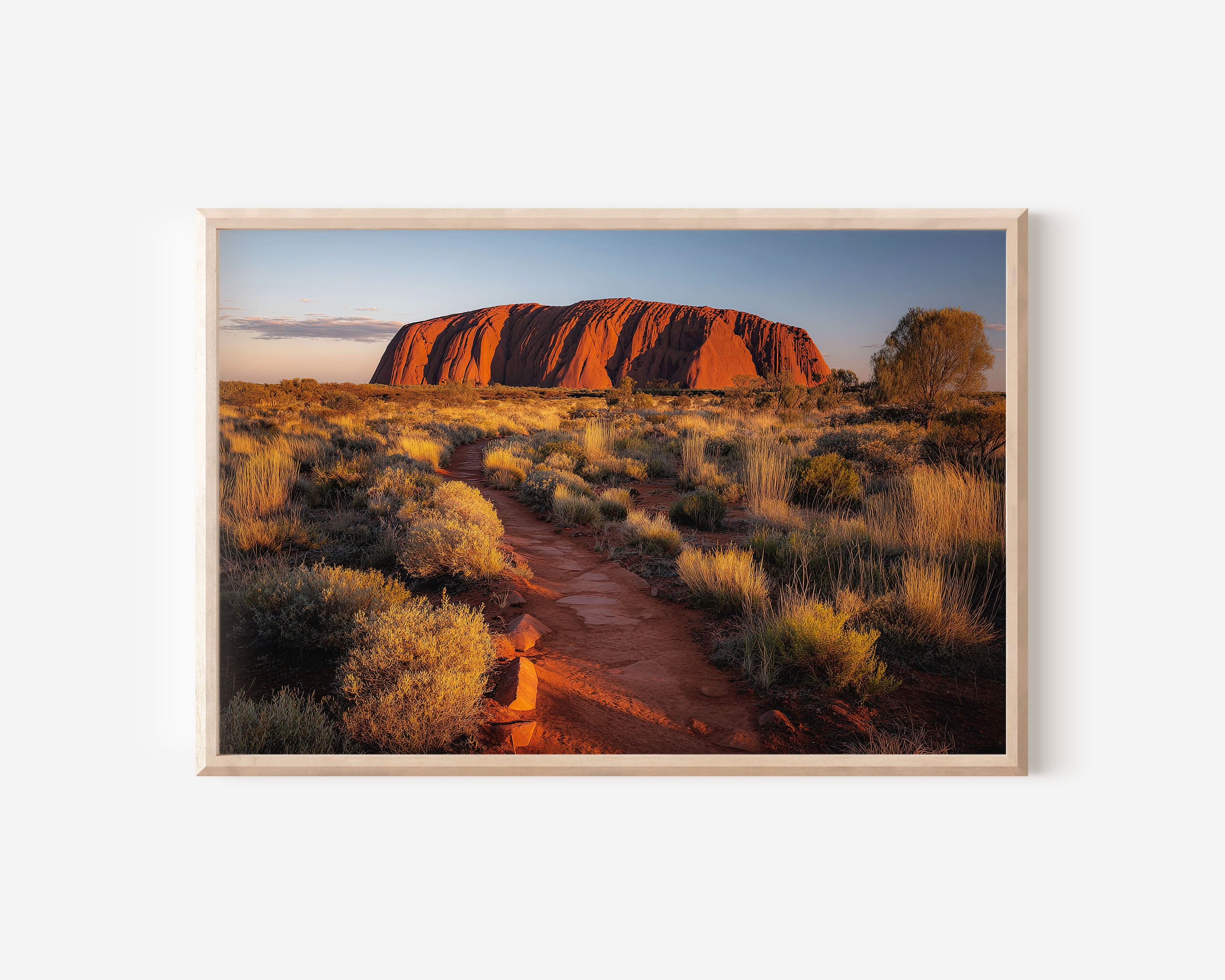 Uluru Ayers Rock Sunset Wall Art Print – Australian Outback Red Desert Landscape