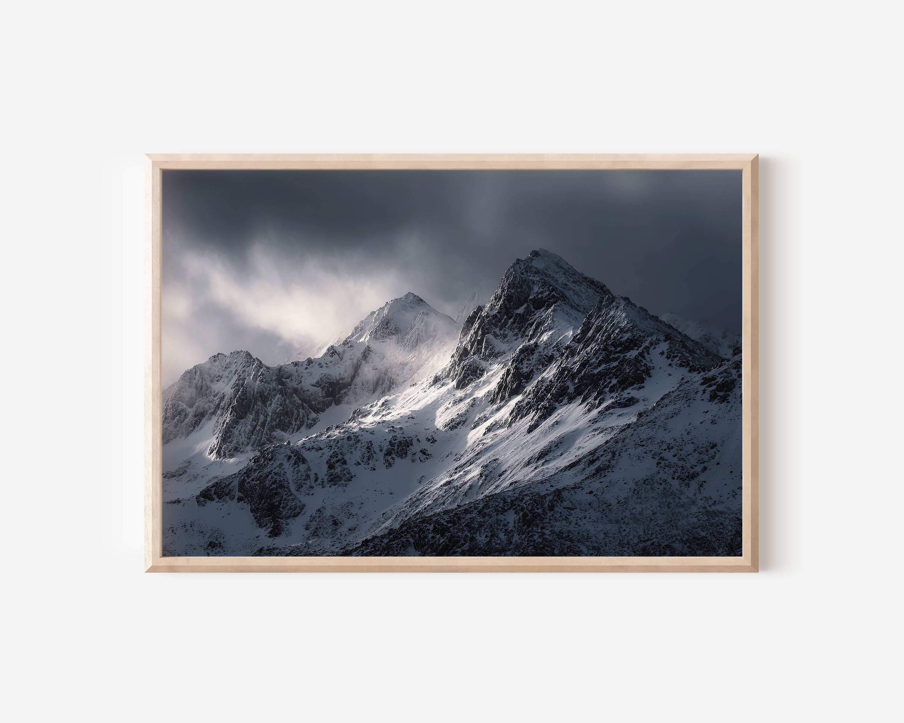Patagonia Mountain Wall Art Print | Ushuaia Snow Peaks Poster